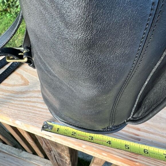 Vintage Coach Top Handle Backpack Bag Original Hang Tag Black 9992 Authentic - Picture 16 of 16